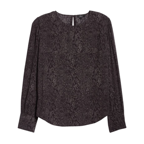 NWT Rails Roslyn Snake Print Long Sleeve Blouse Size XS - Picture 10 of 10